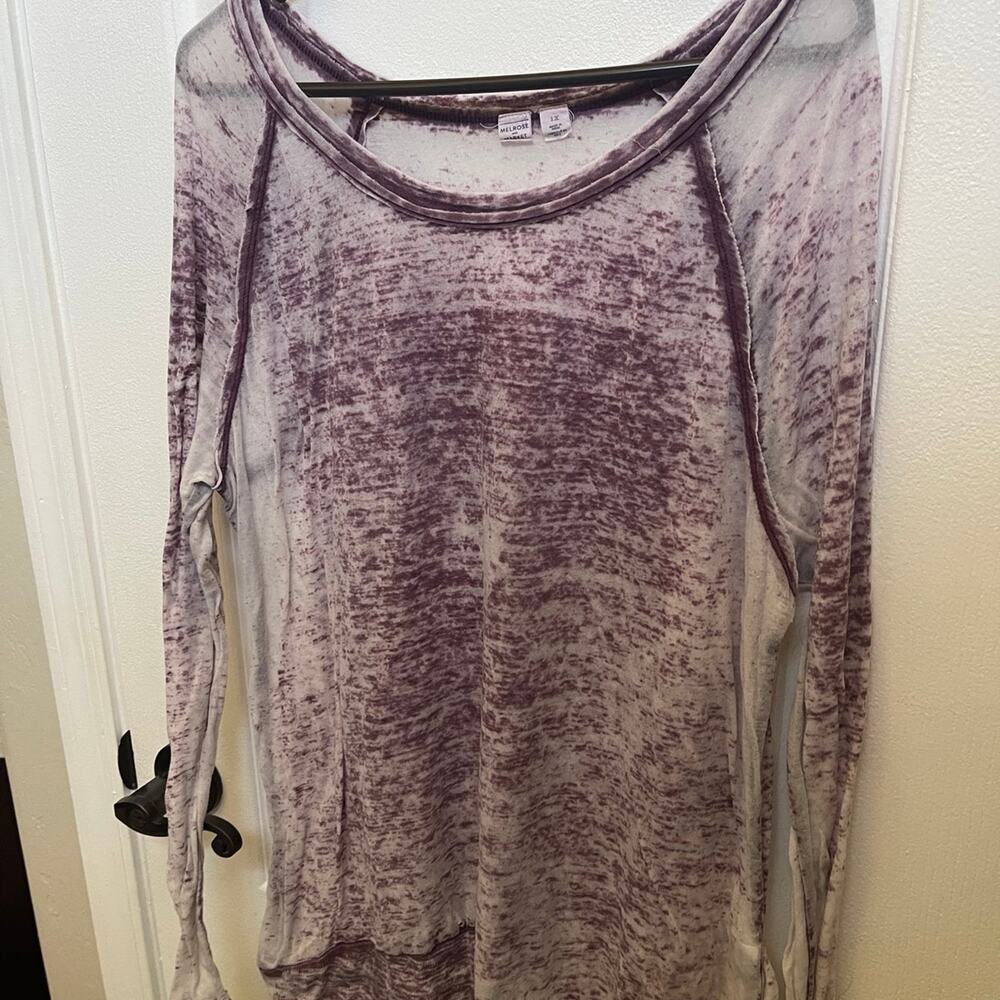 Melrose and Market purple sheer top Sz 1x